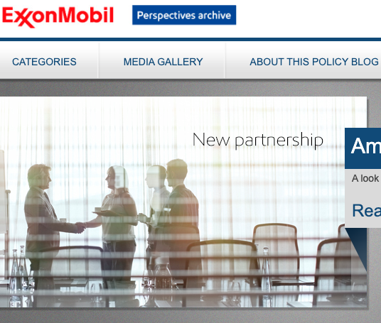 Exxon Mobil Website Screenshot